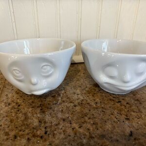 Set of 2 TASSEN  Emotion Face Bowls